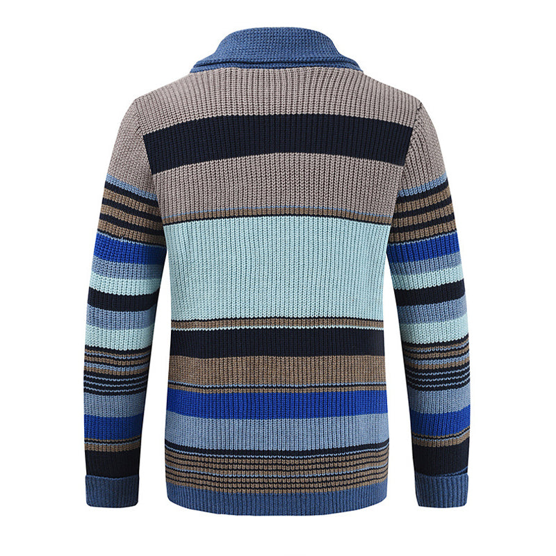 Cardigan Retrô Listras Coloridas