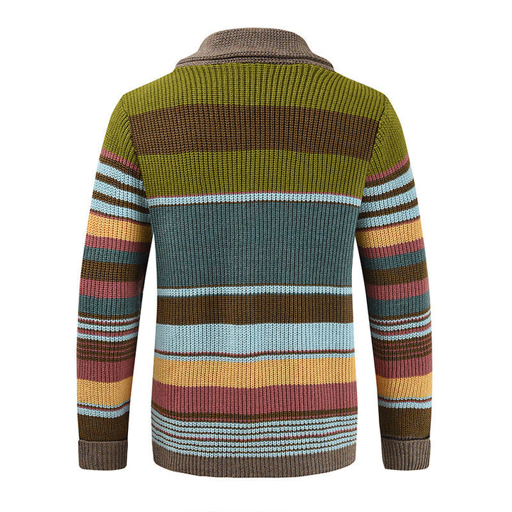 Cardigan Retrô Listras Coloridas
