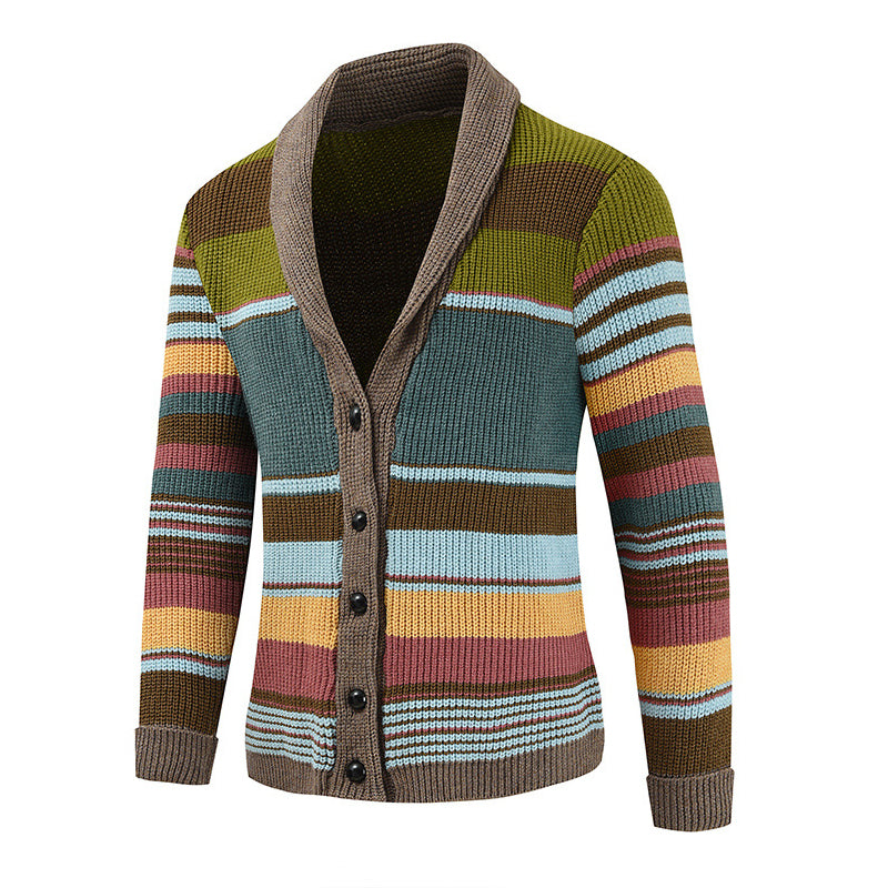 Cardigan Retrô Listras Coloridas