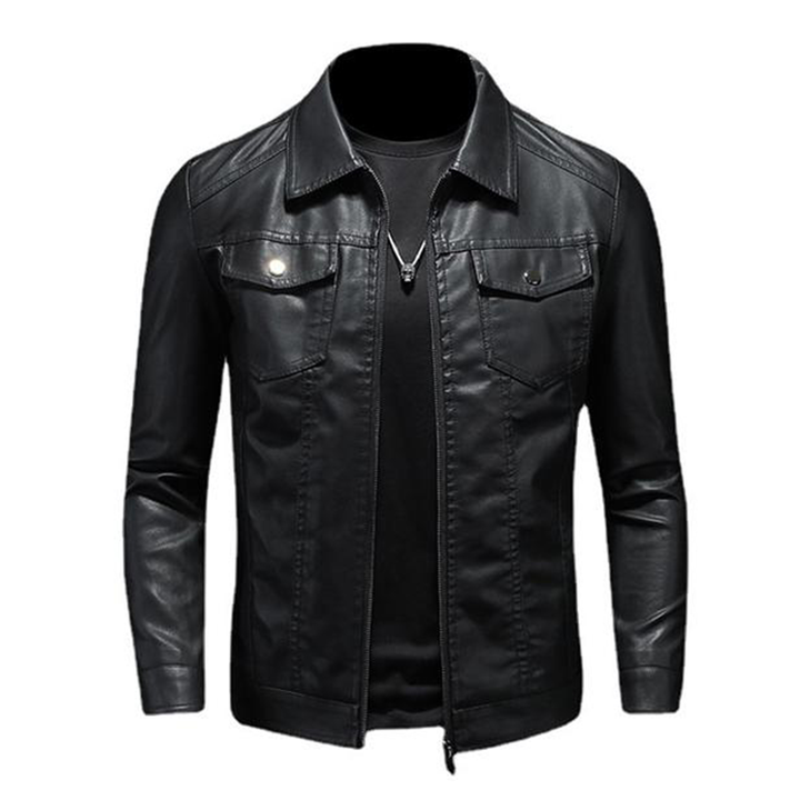 Jaqueta Motociclista Couro Masculina