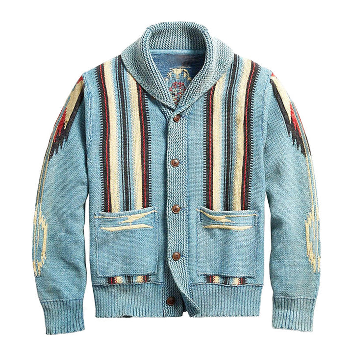 Cardigan Tribal Vermelho Masculino