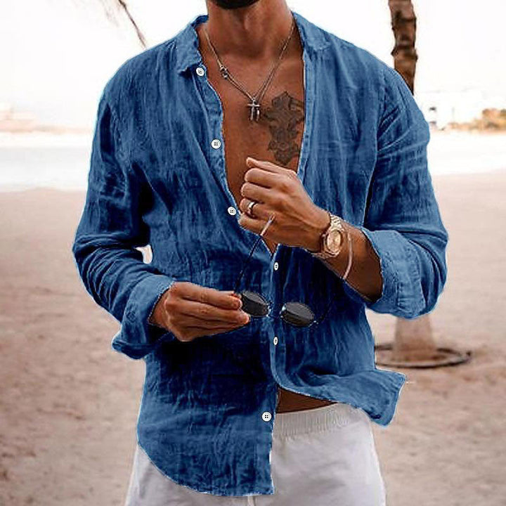 Camisa Masculina Linho Manga Longa