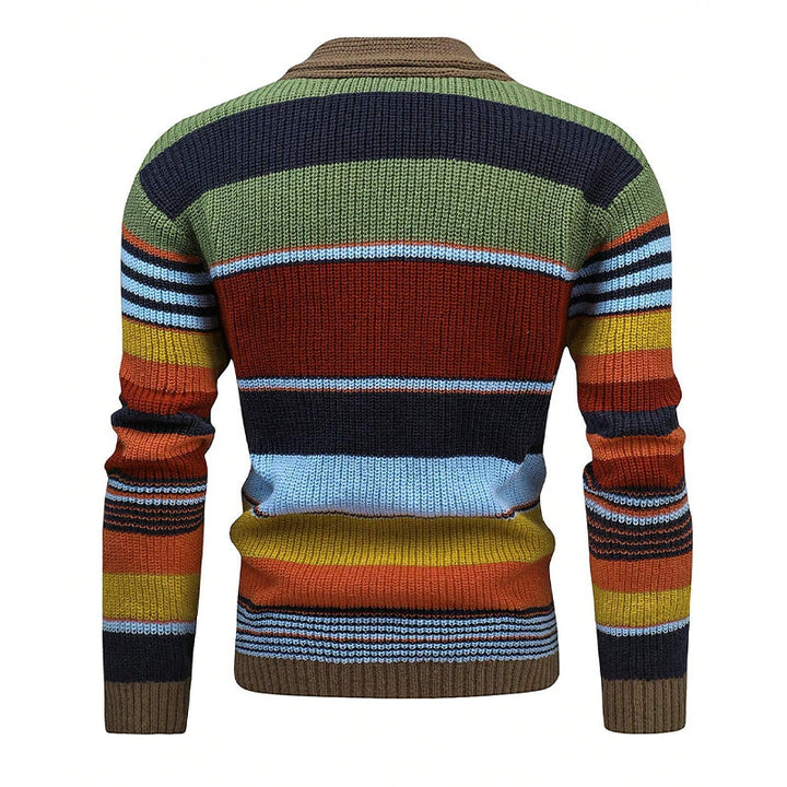 Cardigan Retrô Listras Coloridas