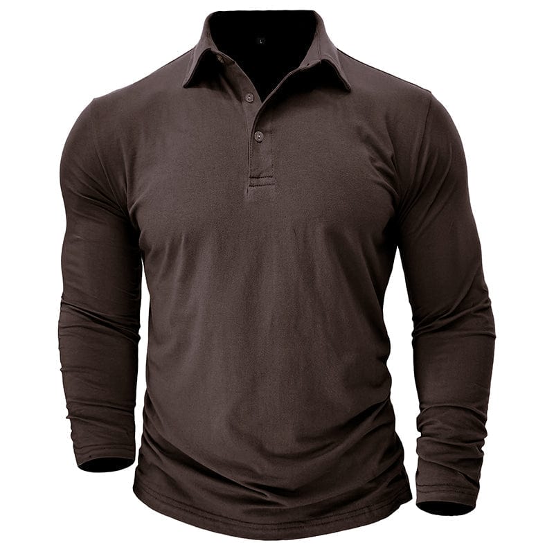 Polo Manga Longa Slim Fit Ajustada