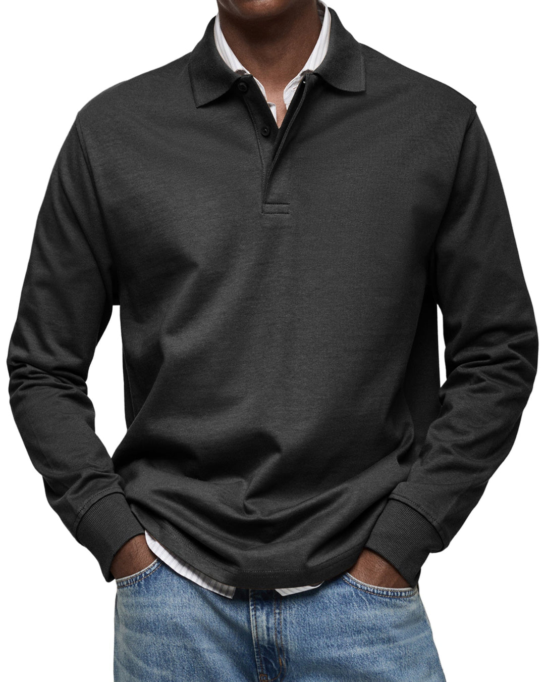 Camisa Polo Manga Longa Moletinho