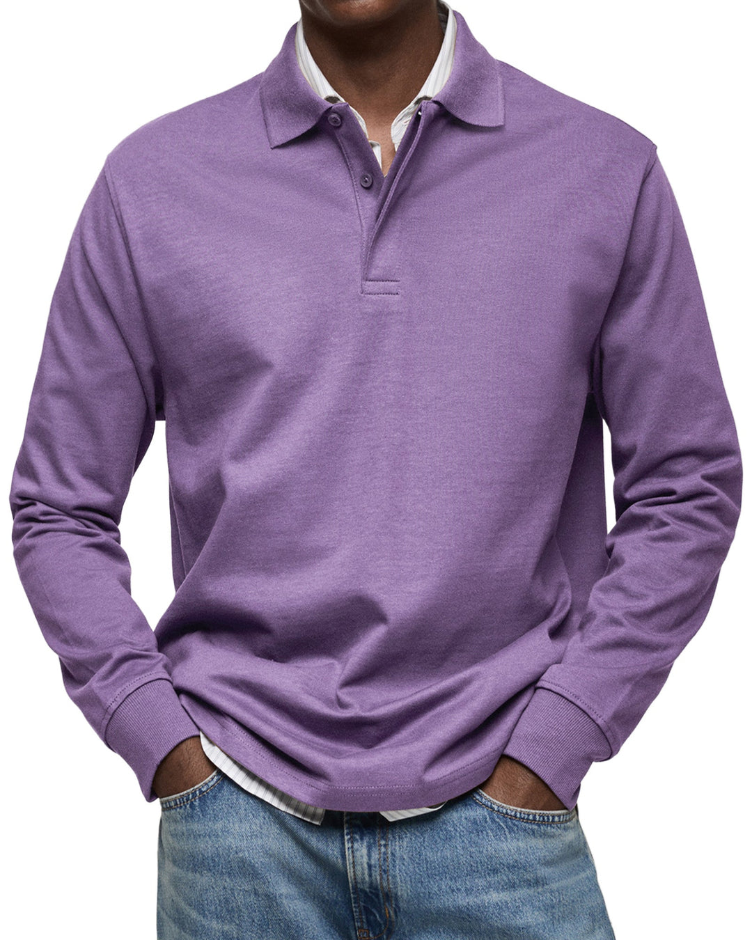 Camisa Polo Manga Longa Moletinho