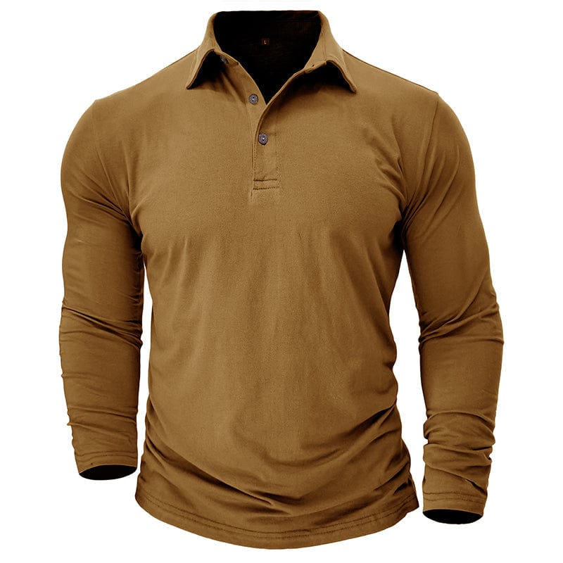 Polo Manga Longa Slim Fit Ajustada