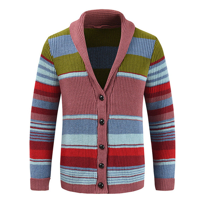 Cardigan Retrô Listras Coloridas