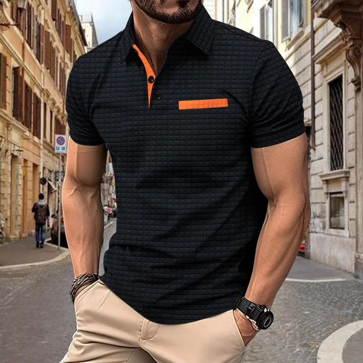 Polo Masculina Efeito Matelassê