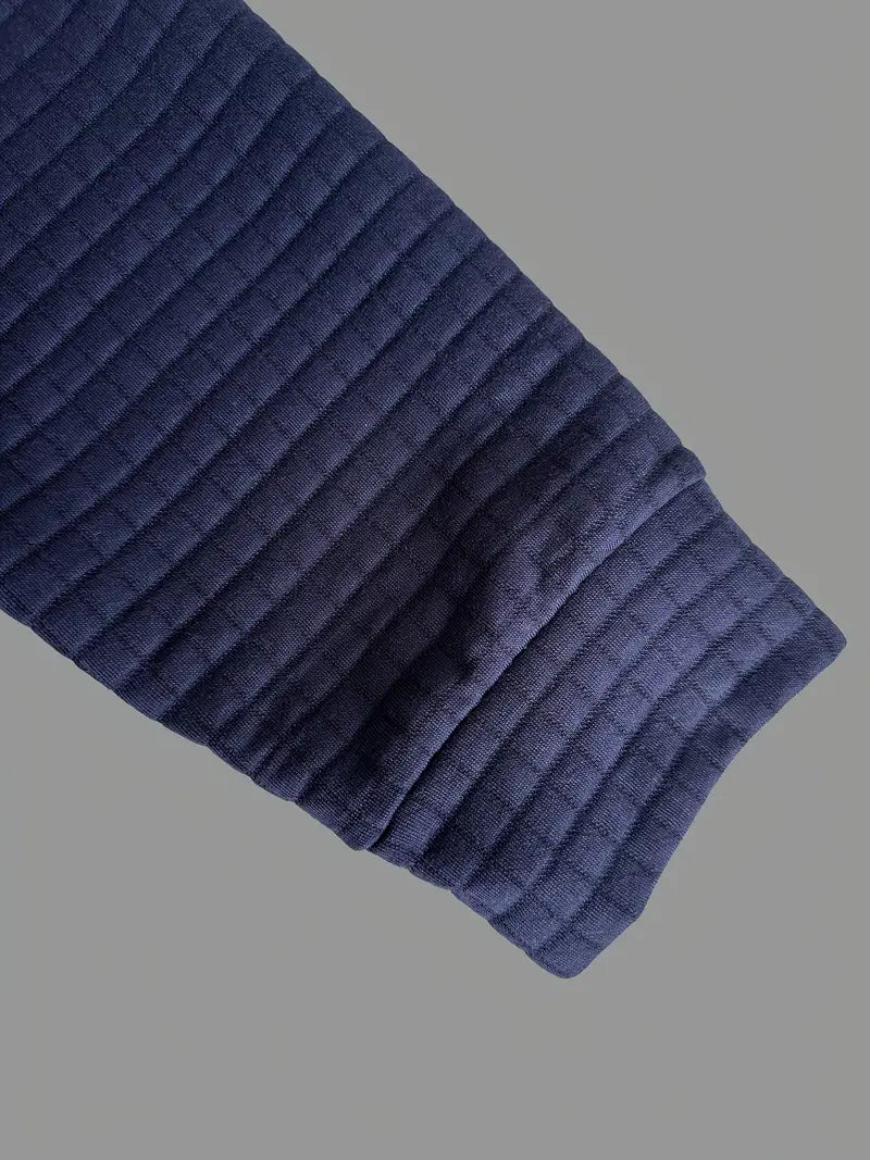 Polo Manga Longa Textura Matelassê