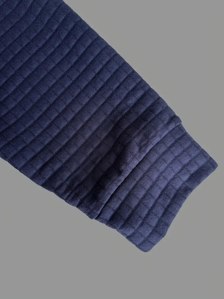 Polo Manga Longa Textura Matelassê