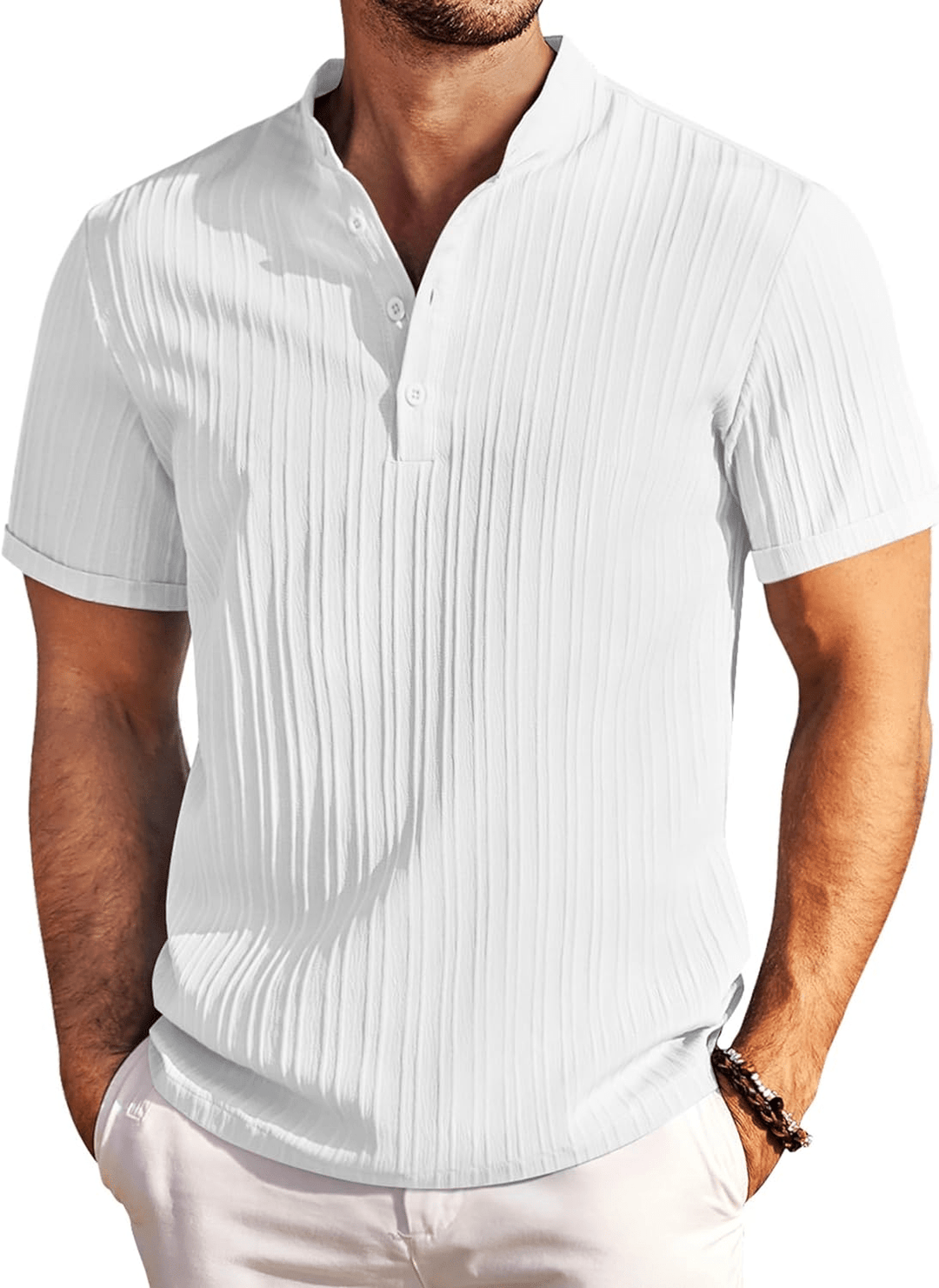 Camisa Polo Plissada