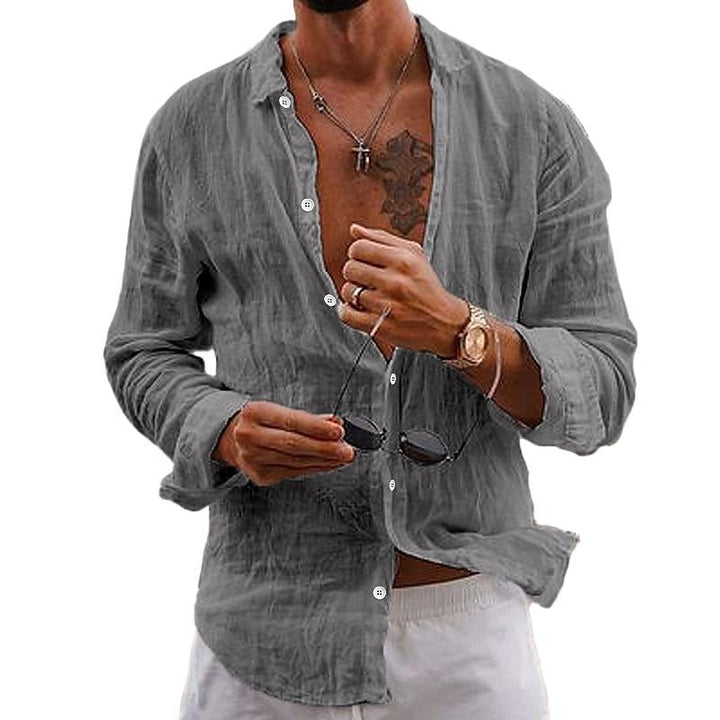 Camisa Masculina Linho Manga Longa