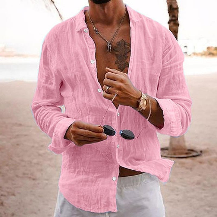 Camisa Masculina Linho Manga Longa