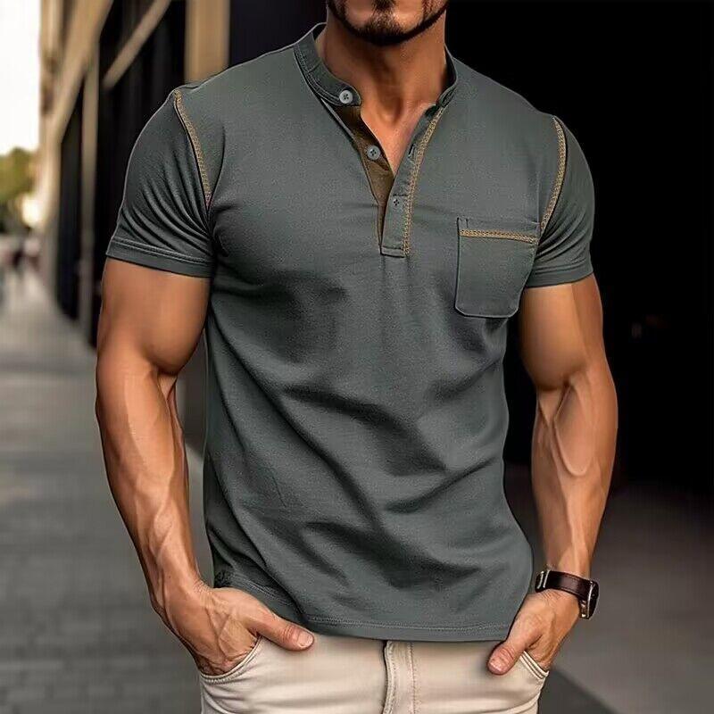 Camisa Polo Masculina com Bolso