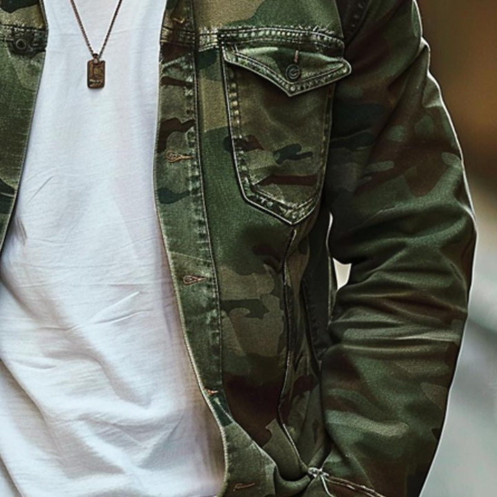 Jaqueta Masculina Camuflada Militar
