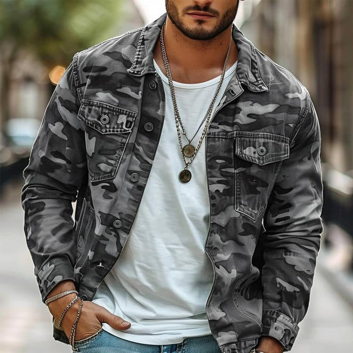 Jaqueta Masculina Camuflada Militar