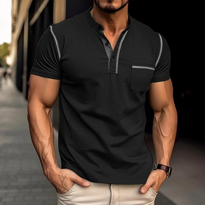 Camisa Polo Masculina com Bolso