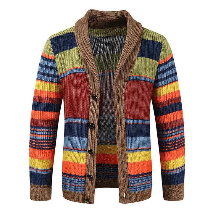 Cardigan Retrô Listras Coloridas