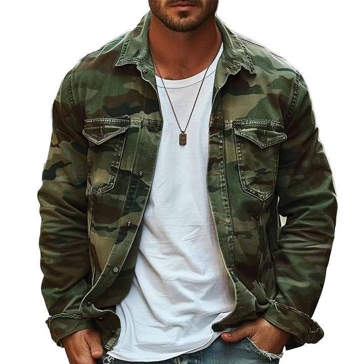 Jaqueta Masculina Camuflada Militar