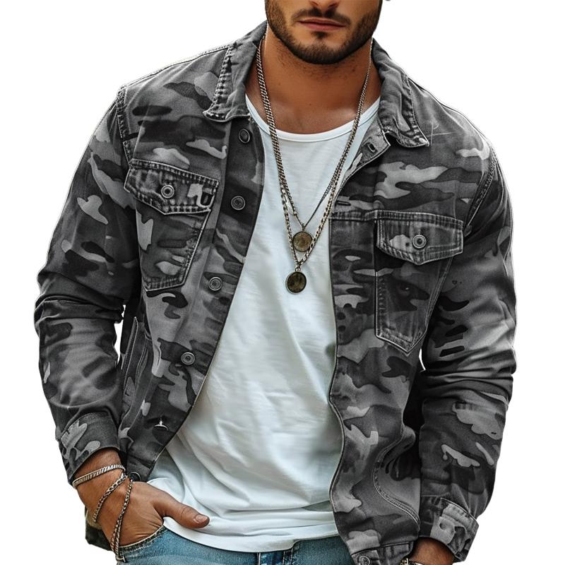 Jaqueta Masculina Camuflada Militar